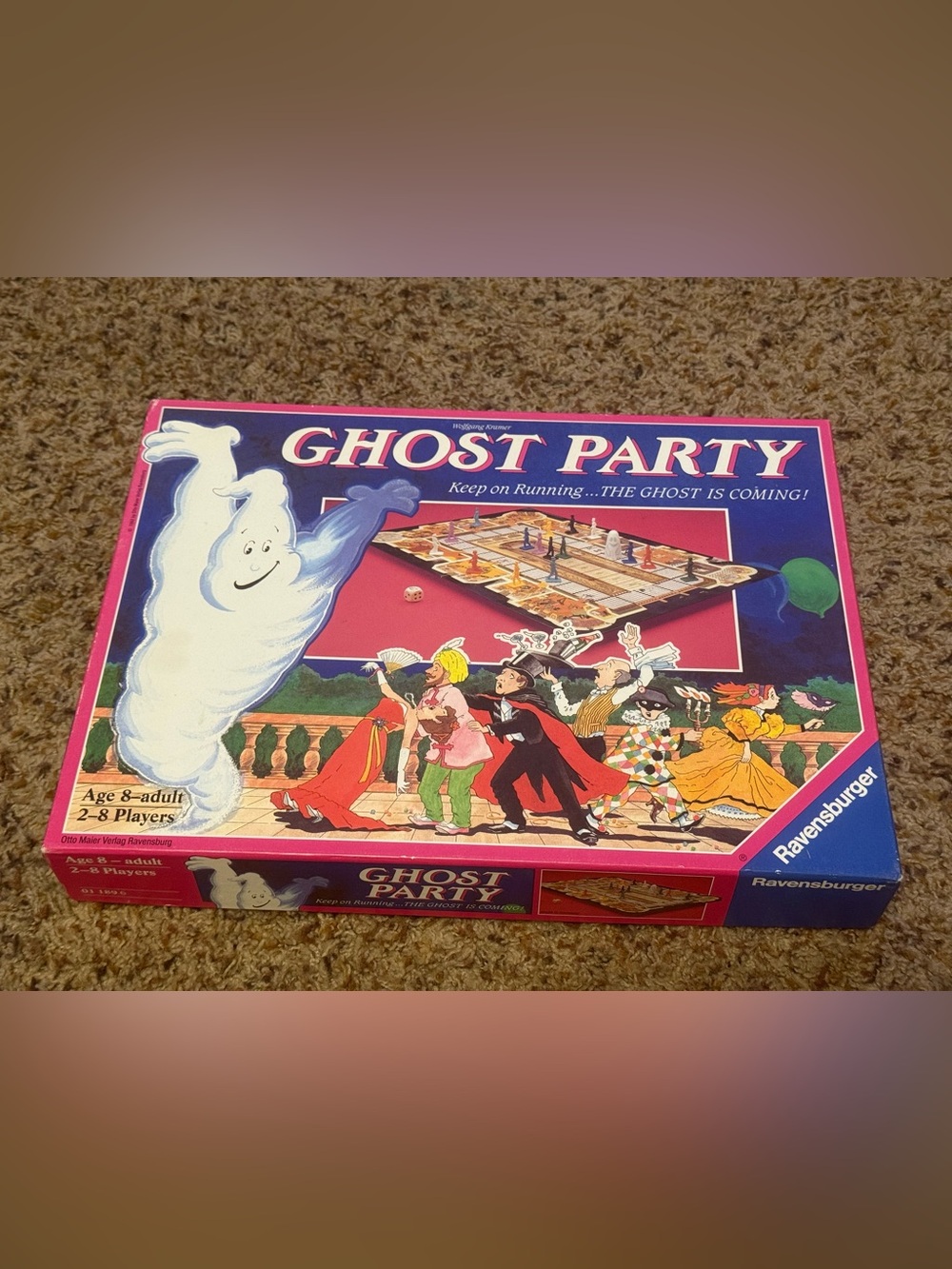Ravensburger Ghost Party Board Game - Pink and Blue Box